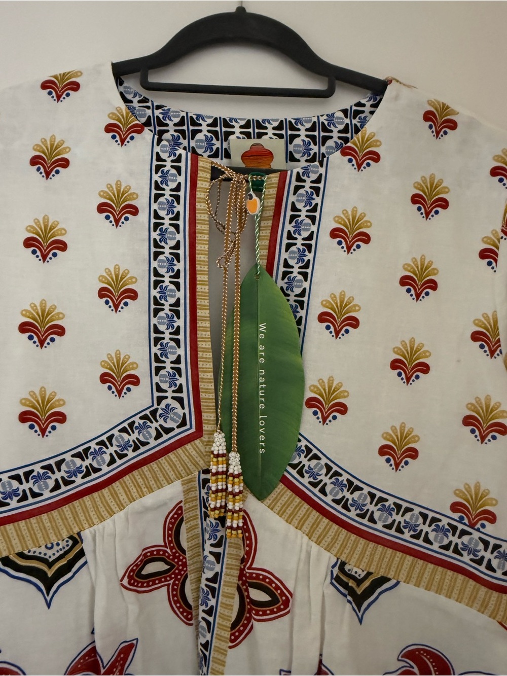 FARM Rio White Mini Dress with Red, Yellow & Blue Floral Motif - Picture 5 of 11
